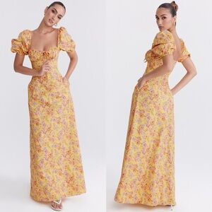 House of CB Puff Sleeve Sundress Maxidress